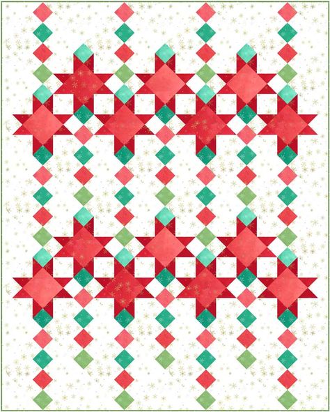 Ombre Quilts, Christmas Quilting Projects, Graph Paper Designs, Ombre Fabric, Quick Quilt, Saw Tooth, Easy Quilt Patterns, Pdf Quilt Pattern, Patchwork Quilt Patterns