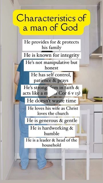 Bossdreams on Instagram: "So ladies, here are some characteristics of a man of God. This man earns the respect of his family and is a good man! Some of you are waiting for your Boaz, preparing, praying for or already blessed with one. These are some great qualities to look for lovelies ✨  The Bible said “He follows after righteousness, godliness, faith, love, patience, meekness (1 Tim 6 v 11).  Like, SAVE THIS & Follow for more ❤️+ . . . . . . #manofgod #agoodman #goodmenstillexist #menofgod #happyman #proverbs31womaninthemaking #proverbs31ministries #goodwoman #goodwomanquotes #inspiredwomen #womanthouartloosed #wifetobe #wifetobe💍 #churchgroups #womenministry #singleladiesnight #singlewoman #singlewomen #explorerelationships #couplegoalslove #reallovequotes #reelvideoviral #bestrelation Values Of A Good Man, God Bring Me A Good Man, Godly Character Traits Men, What God Put Together Let No Man, Godly Man Characteristics, A Man Of God, Love Patience, Good Woman Quotes, Man Of God