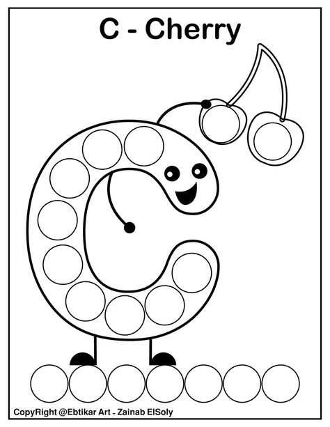 Set of ABC dot Marker Coloring Pages Letter C Dot Printable, Dot Letter Printables Free Preschool, Preschool Letters Printables, Marker Coloring Pages, Turtle Classroom, Preschool Alphabet Printables, Preschool Door, Dot Marker Printables, Trace Letters