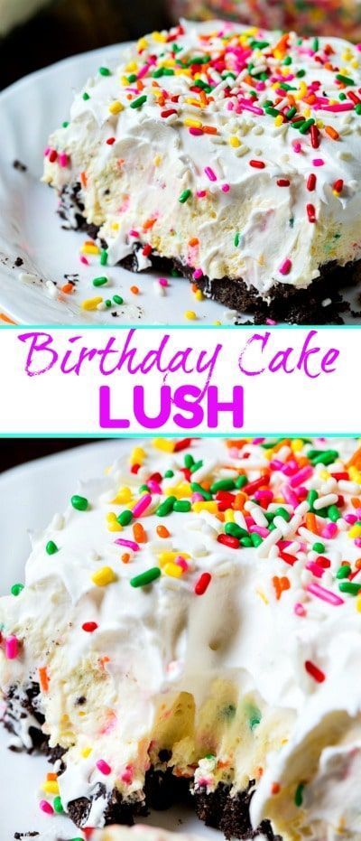 No Bake Birthday Cake, Bake Birthday Cake, Desserts Potluck, Potluck Dessert, Lush Cake, Dessert Halloween, Potluck Desserts, Brownie Desserts, Gateaux Cake