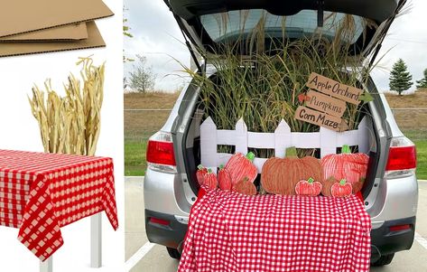 Farmers Trunk Or Treat, Fall Truck Or Treat Ideas, Trunk Or Treat Ideas For Cars Pumpkin Patch, Garden Theme Trunk Or Treat, Thrifty Trunk Or Treat Ideas, Trunk Or Treat Farmers Market, Trunk Or Treat Ideas Dollar Tree, Trunk Er Treat Ideas, Apple Orchard Trunk Or Treat