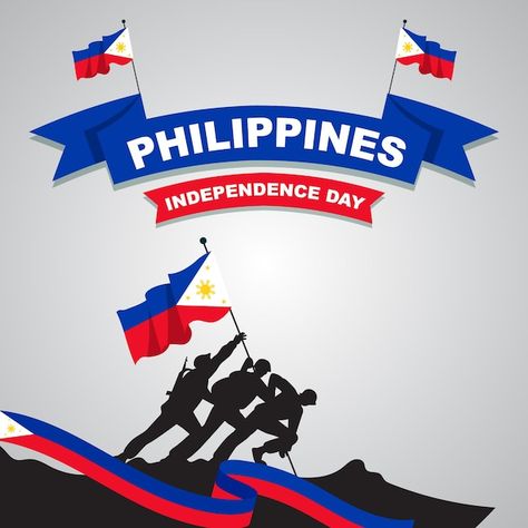 Philippine independence day | Premium Vector #Freepik #vector #design #philippines #template #victory Independence Day Philippines Poster, Happy Independence Day Philippines, Apolinario Mabini, Independence Day Philippines, Independence Day Poster, National Heroes, Social Media Poster, Happy Independence Day, Vector Design