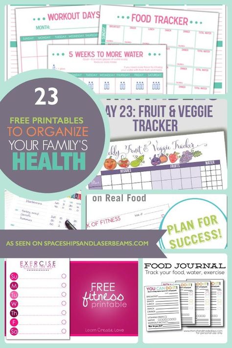 Are you taking care of the whole family? Make it a little easier with these free printables to organize your familys health. Fitness Binder, Meal Planner Template, Health Journal, Health Logo, Fitness Challenge, Free Family, Health Challenge, Family Health, Fitness Planner