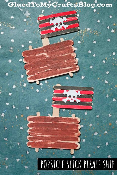 Pirate Crafts For Preschoolers, Projects For Preschool, Pirate Ship Craft, Parrot Craft, Idea For Summer, Pirate Crafts, Paper Folding Crafts, Ship Craft, Pirate Kids