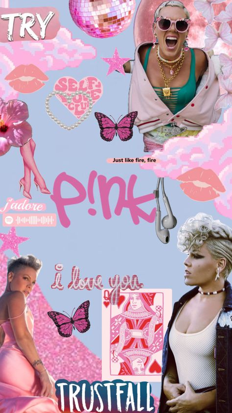 Pink Singer Aesthetic, P!nk Outfits, P!nk Wallpaper, P!nk Concert, P!nk Concert Outfit Ideas, P Nk, Pink The Singer, Concert Scrapbook, Concert Singer