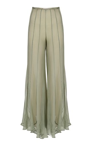 Women's Francesca Miranda Resort 2024 Collection | Moda Operandi Iridescent Summer, Dream Wishlist, Silk Halter Top, Silk Wide Leg Pants, Island Wear, Sheer Jacket, Spring 2025, Fall Feels, Chiffon Ruffle