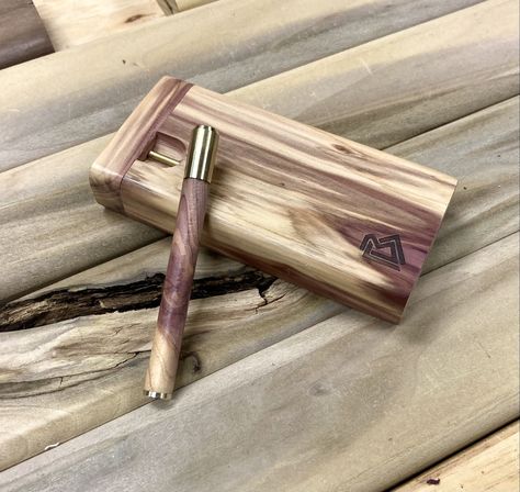 Aromatic Cedar Wood 4" Dugout w Matching Bat/One Hitter Pipe Dugout Pipe, One Hitter Pipe, One Hitter, Stash Box, Cedar Wood, Handmade Wood, Handmade Shop, Indiana, Bat