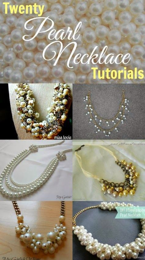 89cf80e74456643ae149ef04a2ee444b (1) Pearl Necklace Tutorial, Diy Pearl Necklace, Schmuck Diy, Pearls Diy, Necklace Tutorial, Pearl Necklaces, Jewelry Making Tutorials, Diy Schmuck, Bijoux Diy