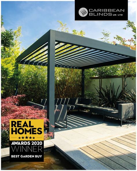 Recognised for its stylish aesthetics and clever engineering, the award winning Outdoor Living Pod can create a focal point to any garden design, giving the homeowner a dedicated outdoor living space to enjoy time and time again without the worry of the weather. Prices start from £9,950. Discover the luxury range today 👉 http://bit.ly/AwardWinningPods Modern Pergola Designs, Bioclimatic Pergola, Steel Pergola, Louvered Pergola, Cedar Pergola, Modern Pergola, Aluminum Pergola, Pergola Canopy, Patio Interior