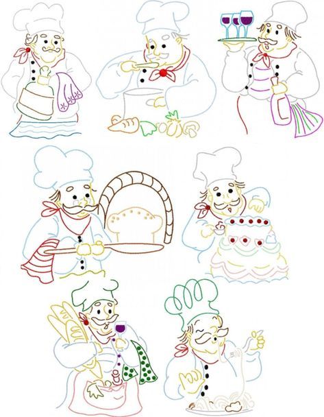 Kitchen Embroidery, Embroidery Kitchen, Commercial Embroidery Machine, Embroidery Design Download, Pola Sulam, Baby Embroidery, Creative Embroidery, Needlepoint Patterns, Machine Applique