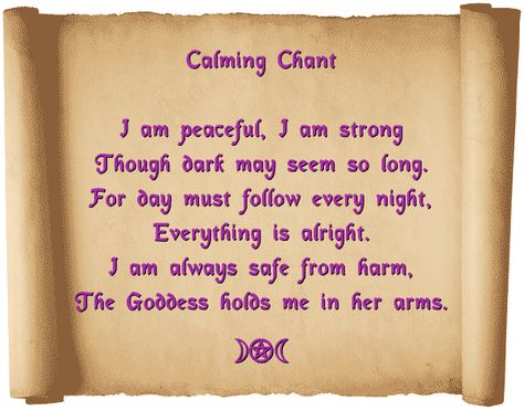 Calming spell chant - best use is at night. burn lavender candle - hold an amethyst - use vanilla scented oils  - and chant it in the moon light. Calming Chant, Dream Boards, Vision Boarding, Celtic Pagan, Projects School, Witch Board, Green Witchcraft, School Auction, Wiccan Witch