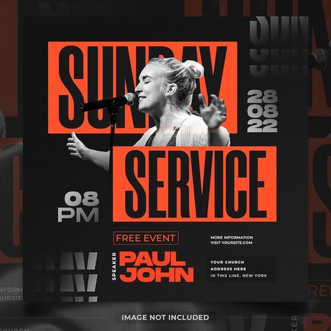 Get Together Flyer Design, Church Slides Graphics, Event Banner Design Inspiration, Church Service Flyer Design, Event Flyer Design Layout, Sunday Service Flyer Design, Creative Church Flyer Designs, Church Poster Design Ideas, Church Conference Flyer Design