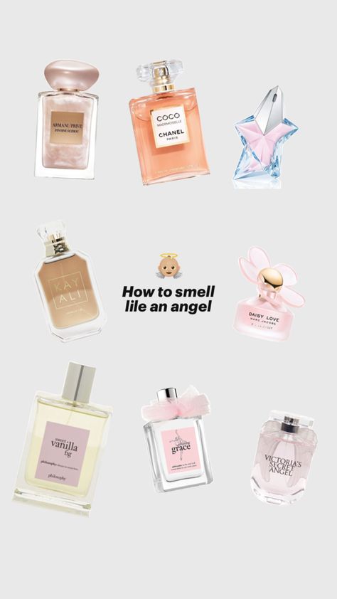 Perfumes, soft girl Angel Perfume, Fragrances Perfume Woman, Drama Songs, Basic Skin Care Routine, Korean Drama Songs, An Angel, Soft Girl, Smell Good, Fragrances Perfume