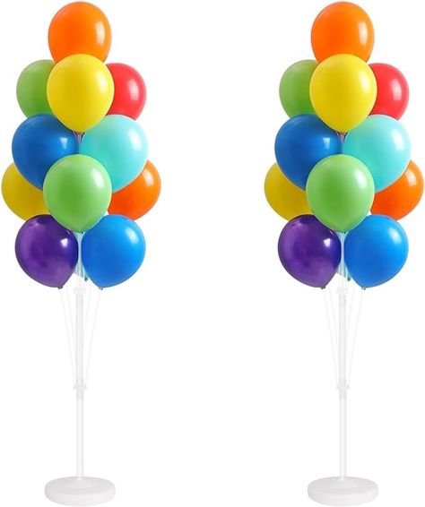 Amazon.com: Balloon Column Kit for Floor- Set of 2,Balloon Columns with Stand, Base and Pole,Balloon Tower Backdrop Decoration for Wedding, Baby Shower, Birthday Party, or Bachelorette Parties (MULTICOLOR) : Home & Kitchen Balloon Stand With Number, Balloon Stands Columns, Floor Lamp Balloon Stand, Number Column Balloons, 3 Color Spiral Balloon Column, Bachelorette Party Balloon, 2 Balloon, Balloon Stand, Decoration For Wedding