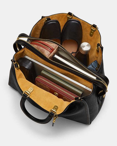 COACH® | Rogue Bag 39 In Regenerative Leather Luxury Coach Bags With Leather Lining, Leather Coach Bag With Cc Turnlock Closure, Coach Rogue 25, Coach Rogue Bag, Coach Rogue, Biological Diversity, Coach Tote Bag With Gold-tone Hardware, Leather Coach, Large Wallet