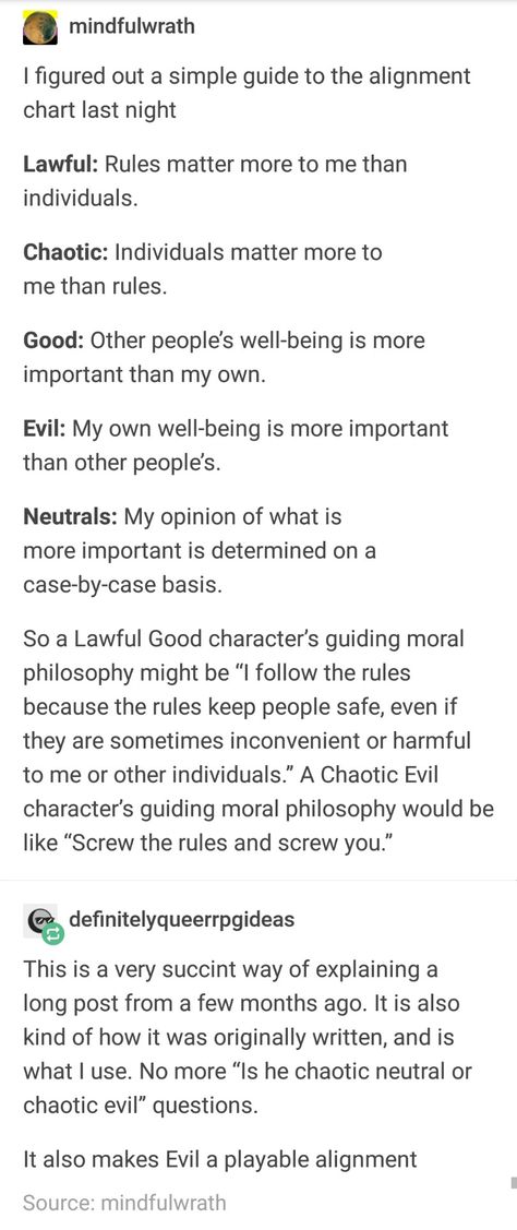 This would make me a chaotic nuetral =/ Raw Lines, Alignment Chart, Dnd Funny, Writing Inspiration Prompts, Writing Characters, Writing Stuff, Book Writing Tips, Writing Advice, Writing Words