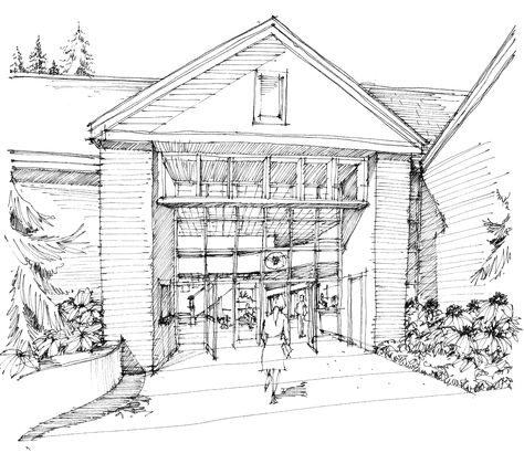 Overlake School School Sketch Building To Draw, School Drawing Building, School Sketches, School Sketch, High School Drawing, Study Drawing, Indian Culture And Tradition, Sketch Background, School Entrance