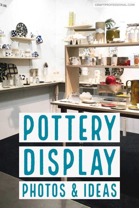 Pottery Booth Display, Clay Display, Altered Pottery, Flea Market Booth, Craft Fair Booth Display, Pottery Sale, Craft Show Booths, Pottery Display, Stall Display