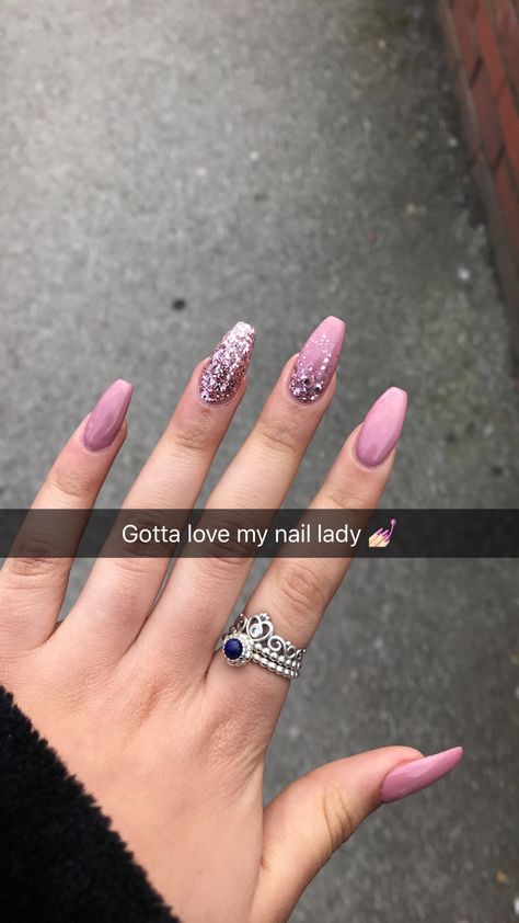 Pink glitter fade on coffin nail Purple Nail Art, Nails 2018, Purple Nail Designs, Purple Nail, Prom Nails, Coffin Nails Designs, Purple Nails, Gorgeous Nails, Cute Acrylic Nails