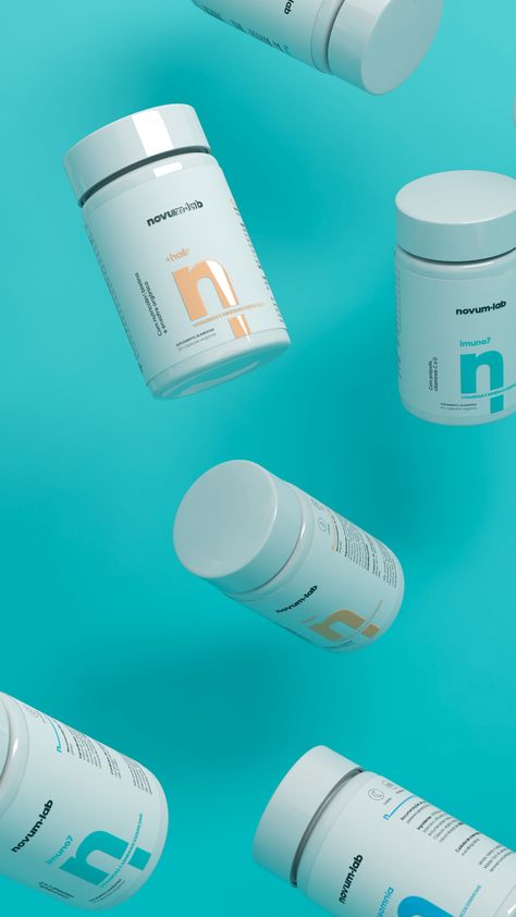 Novum.Lab - Branding and Packaging on Behance Vitamin Brands, Supplements Packaging, Natural Health Supplements, Health Tech, Box Packaging Design, Ads Creative, Packaging Design Inspiration, Skin Cream, Nutritional Supplements