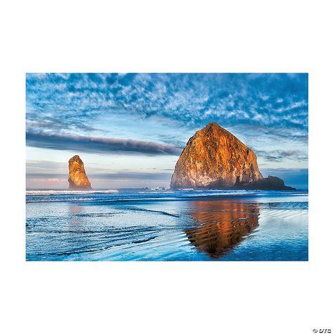 Transform your VBS space into a rocky beach with this shoreline backdrop that depicts the waves washing up against a rock. It’s a perfect way to ... Vbs Space, Breaker Rock Beach, Ocean Vbs, Haystack Rock, Scene Setters, Ocean Backgrounds, Vbs Themes, Rock Beach, Rocky Beach