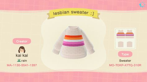 animal crossing lesbian custom design sweater Animal Crossing Pants, Animal Crossing Custom Design Clothes, Lesbian Sweater, Animal Crossing Custom Design, Embroidered Pants, Design Clothes, Animal Crossing, Custom Design, Animals