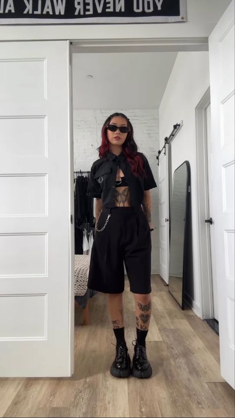 Meg Murayama, Goth Summer Outfits, Summer Outfits 2024, Summer Goth, Diy Vetement, Dark Outfits, Looks Black, Mode Inspo, Goth Outfits