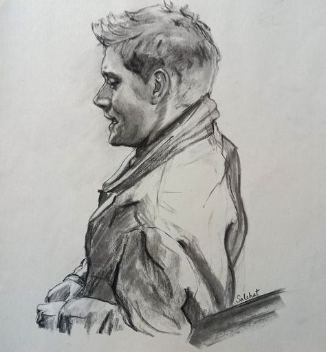 How To Draw Dean Winchester, Dean Winchester Drawing Sketch, Supernatural Fan Art Drawings, Dean Winchester Drawing, Supernatural Sketches, Castiel Drawing, Dean Winchester Fanart, Supernatural Drawings, Supernatural Fan Art