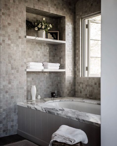 Jake Arnold on Instagram: “Time to soak it in #interiordesign” Jake Arnold Interior Design, Drop In Tub Ideas, Jake Arnold, Tile Tub Surround, Interior Design Bathroom, Drop In Tub, Bathroom Decorations, Tub Ideas, Bathtub Design