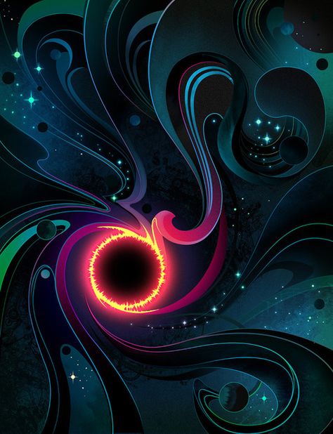 Hole Drawing, Design Fundamentals, Cosmic Art, Pop Art Wallpaper, Black Hole, New Wall, Fractal Art, Space Art, Pretty Art