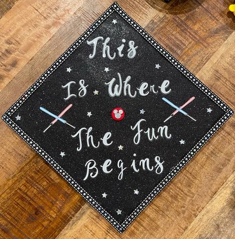 Ahsoka Graduation Cap, Starwars Graduation Caps, Grad Cap Ideas Star Wars, Grad Cap Star Wars, Graduation Cap Star Wars, Star Wars Graduation Cap Ideas, Graduation Cap Designs Star Wars, Star Wars Graduation Cap, Graduation Aesthetic