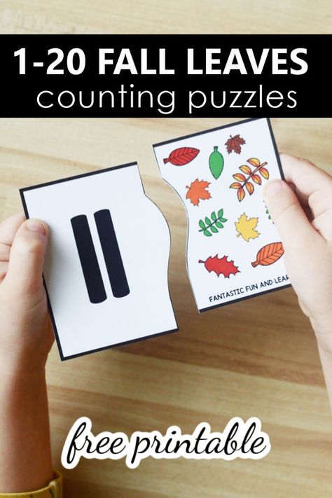 Number 1-20 Worksheets Free Printable, Preschool Fall Math Activities, Autumn Counting Activities, Fall Leaves Preschool, Leaf Lesson Plans, Fall Leaves Activities, Fall Math Centers, Fall Math Activities, Counting Activities Preschool