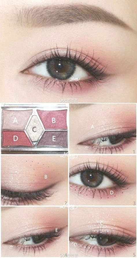 Make Up Contouring, Membentuk Alis, Korean Makeup Tips, Korean Makeup Look, Contour Makeup Tutorial, Korean Makeup Tutorials, Korea Makeup, Make Up Tutorials, Korean Eye Makeup