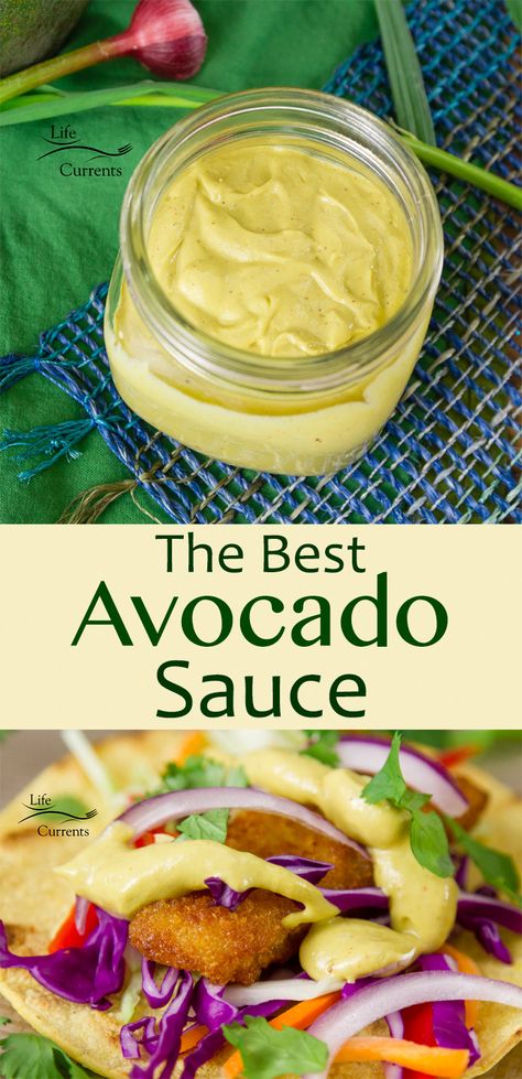 Avocado Sauce Recipe, Salad Vinaigrette, Homemade Condiments, Avocado Sauce, Vegan Blueberry, Savory Sauce, Bread Recipes Sweet, Avocado Recipes, Homemade Sauce