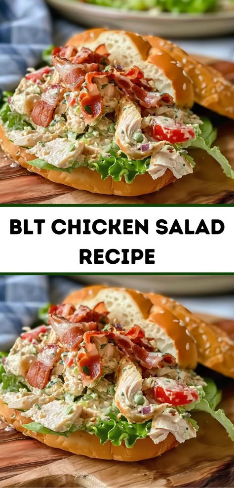 Looking for salad recipes? Try this BLT chicken salad recipe! A healthy and easy chicken salad recipe, perfect for salad ideas and chicken recipes. Ideal for a quick and delicious meal. Chicken Salad With Tomatoes, Chicken Thigh Salad Recipe, Cold Dinner Ideas For Hot Days, Cold Chicken Recipes, March Meals, Blt Chicken Salad, Easy Chicken Salad Recipe, Blt Chicken, Chicken Salad Dressing