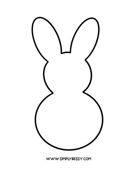 Printable Bunny Template, Easter Bunny Paper Craft, Painting Crafts For Kids, Scrape Painting, Easter Wall Art, Bunny Templates, Hanging Craft Ideas, Animal Templates, Easter Printables Free