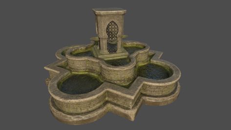 ArtStation - fountain, Ramappa Koppad Medieval Fountain, Medieval Market, Fountain Square, English Garden, Concept Art, Architecture, Square, Outdoor Decor, Quick Saves