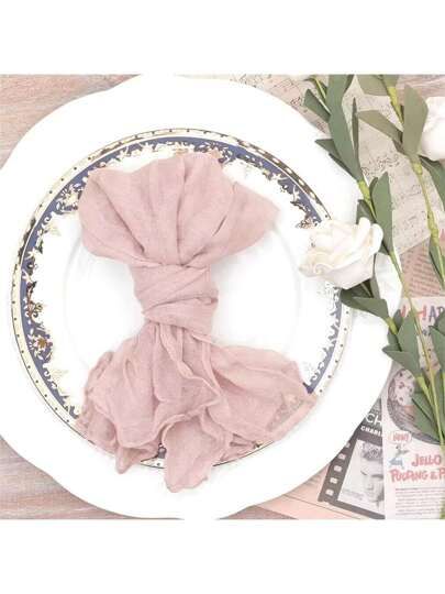 Cheese Cloth Napkins, Cheesecloth Napkins, Baby Shower Party Food, Napkin Rose, Pink Thanksgiving, Easter Baby Shower, Dusty Pink Weddings, Fall Napkins, Thanksgiving Napkins