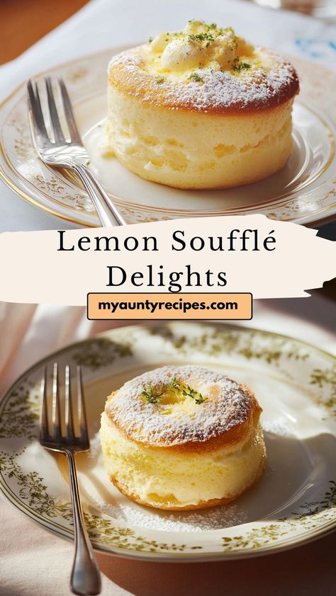 This Lemon Soufflé is perfectly balanced with a light, airy texture and a bright lemon flavor! Refreshing yet indulgent, it’s a wonderful dessert that’s both simple and sophisticated. Berry Coulis, Souffle Dish, Lemon Flavor, Fresh Berries, Edible Flowers, How To Make Light, Vanilla Ice Cream, Refreshing Drinks, Easy Recipe