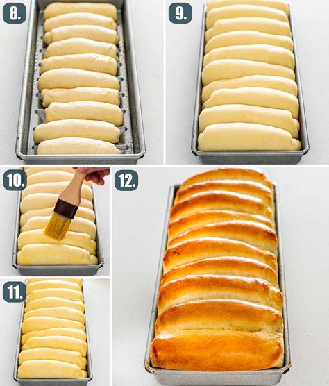 New England Hot Dog Buns Recipe, Hot Dog Buns Recipe, Sandwich Buns, Homemade Hot Dogs, Hot Dog Rolls, Homemade Buns, Dog Bread, Banana Dessert Recipes, Jo Cooks