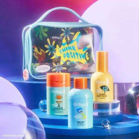 Face Your Feels with the Bubble x Inside Out Collection - beauty - Alice In Wonderland Makeup, Bubble Skincare, Perfect Lipstick, Sephora Skin Care, Mickey Balloons, Pink Cosmetics, Think Positive, Inside Out 2, Hydrating Moisturizer