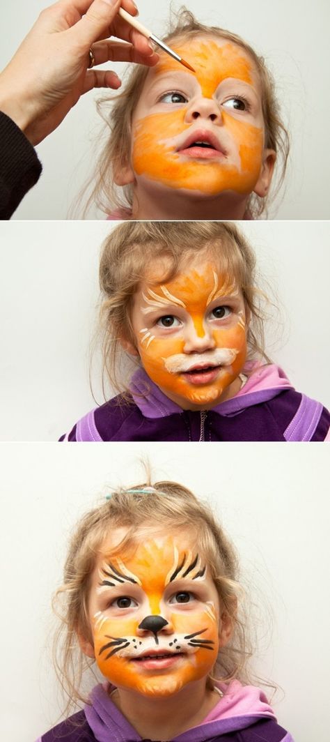 Lion Face Paint, Lion Makeup, Halloween Costumes Women Scary, Tiger Makeup, Make Up Bride, Halloween Makeup Clown, Up Halloween Costumes, Halloween Makeup Pretty, Face Painting Easy