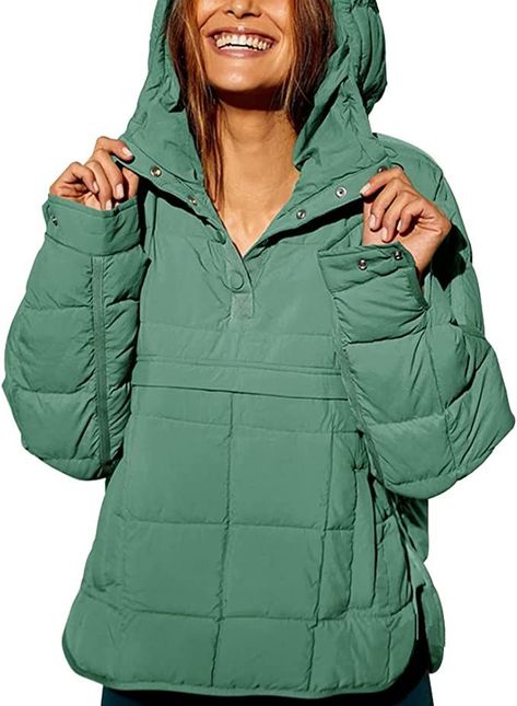 Comfy and stylish jacket! Oversized Winter Coat, Quilted Pullover, Oversized Puffer Jacket, Oversized Puffer, Hooded Winter Coat, Puffer Jacket Women, Mini Robes, Maxi Robes, Long Sleeves Coats