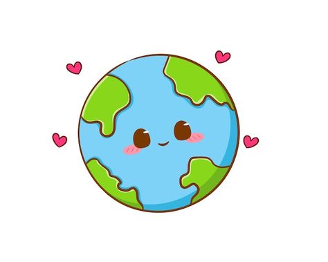 Vector lindo adorable personaje de dibuj... | Premium Vector #Freepik #vector #mundo-animado #planeta-verde #medio-ambiente-dibujo #planeta-ecologico Kawaii Mascot, Kawaii Earth, Earth Cartoon, Hug Cartoon, Planet Drawing, Earth Drawings, World Earth Day, Iphone Background Images, Happy Earth