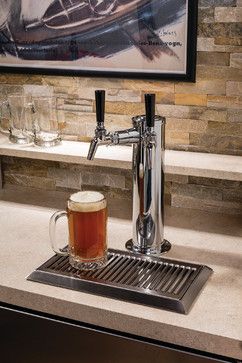 Beer Dispensing for the Home with the 24" Signature Series Beer Dispenser by #perlick (via houzz.com) Bars Design, House Basement, Outdoor Bars, Keg Tap, Kitchen Top, Unique Backsplash, Basement Bar Designs, Outdoor Kitchen Bars, Beer Dispenser