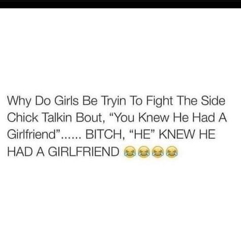 @feisty1__ on Instagram: “#cheaters #sidechick #sidepiece #fights #fighting #fight #ijs” Funny Instagram Posts, He Has A Girlfriend, Thought Quotes, Deep Thought, Deep Thought Quotes, Really Funny Memes, Text Me, Real Talk, Thoughts Quotes