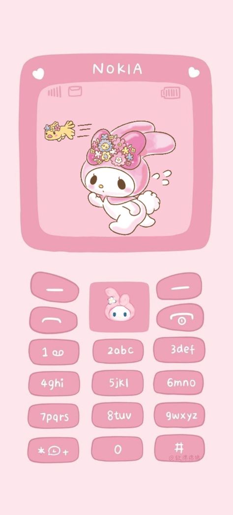 My Melody Flip Phone Wallpaper, Sanrio Nokia Phone, Kawaii Nokia Wallpaper, My Melody Nokia Wallpaper, Sanrio Nokia Wallpaper, Hello Kitty Nokia Wallpaper, Kawaii Gaming Wallpaper, Sanrio Telephone, Aesthetic Wallpaper Sanrio