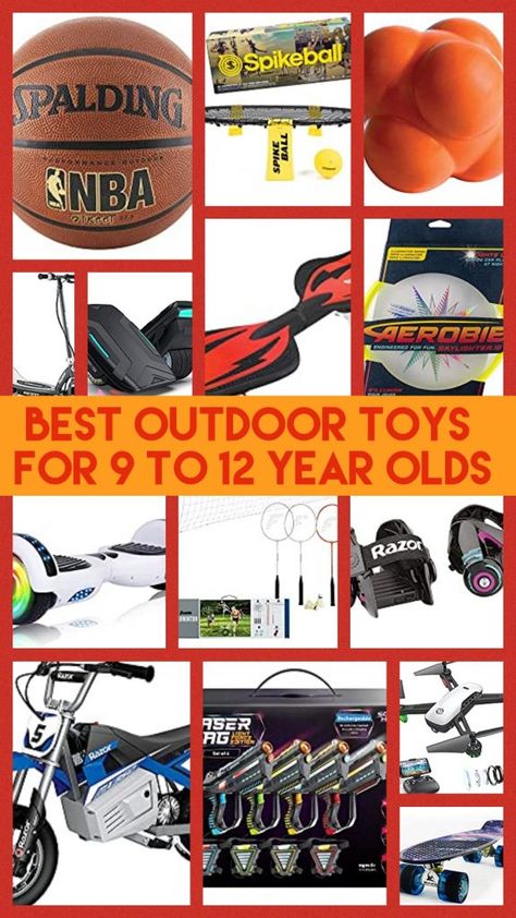 Best Outdoor Toys for 9 to 12 Year Olds - FUN TOYS FOR KIDS Outdoor Toys For Boys 8-10, Toys For Boys 8-10, Outside Toys For Boys, Fun Toys For Kids, Outdoor Toys For Boys, Best Outdoor Toys, Backyard Toys, Active Toys, Fun Outdoor Games