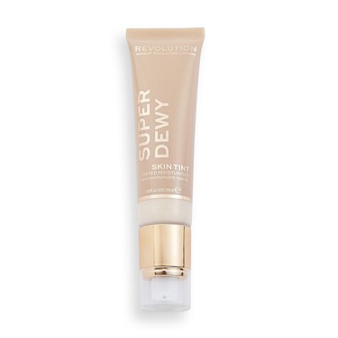 Makeup Revolution Superdewy Tinted Moisturiser - Light | Revolution Beauty Drugstore Tinted Moisturizer, Dewy Foundation, Dewy Makeup, Fair Skin Tone, Makeup Product, Medium Skin Tone, Makeup To Buy, Dewy Skin, Epilator