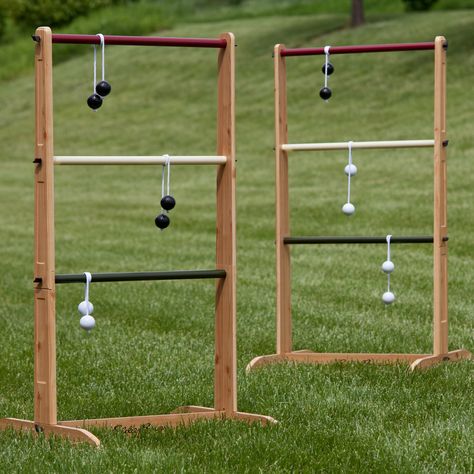 Eddie Bauer Ladder Ball Set - While you're waiting for those burgers on the grill, break out the Eddie Bauer Ladder Ball Set and get the whole family involved in the action. This l... Golf Backyard, Wedding Yard Games, Backyard Bbq Wedding, Lawn Games Wedding, Ladder Ball, Wedding Lawn, Reception Games, Bbq Games, Graduation Party Games